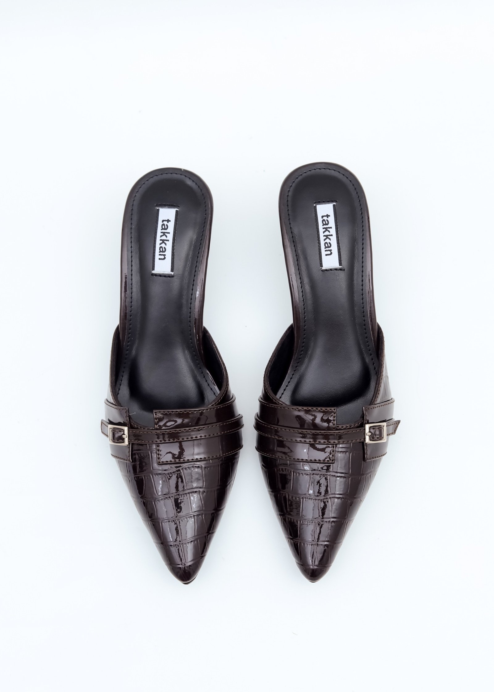Angel Heels in Espresso Croco