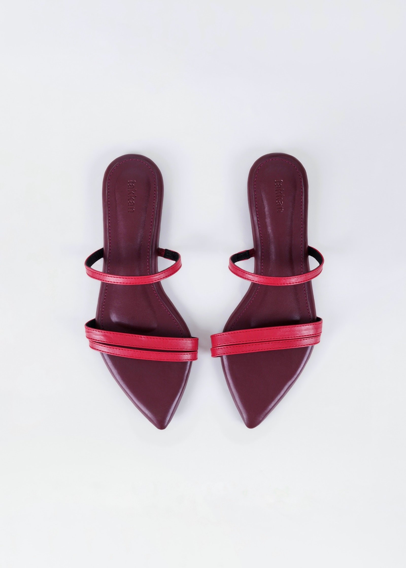 Deborah Sandals in Red Plum