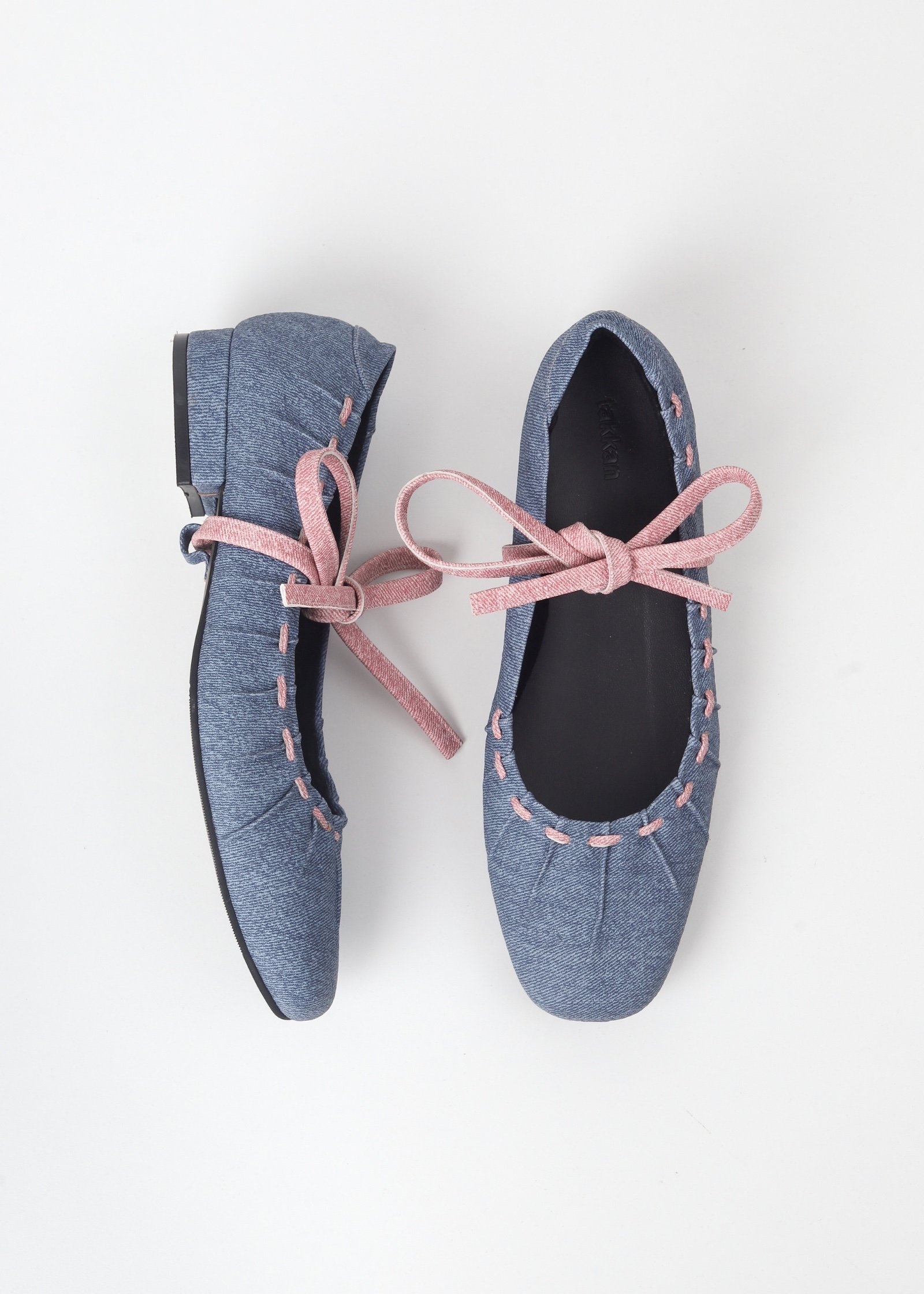 Jane Flats in Blue Pink Jeans