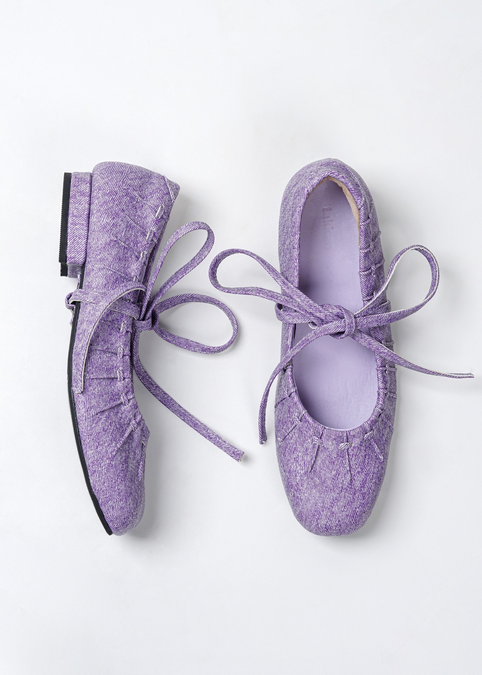 Jane Flats in Lilac Jeans