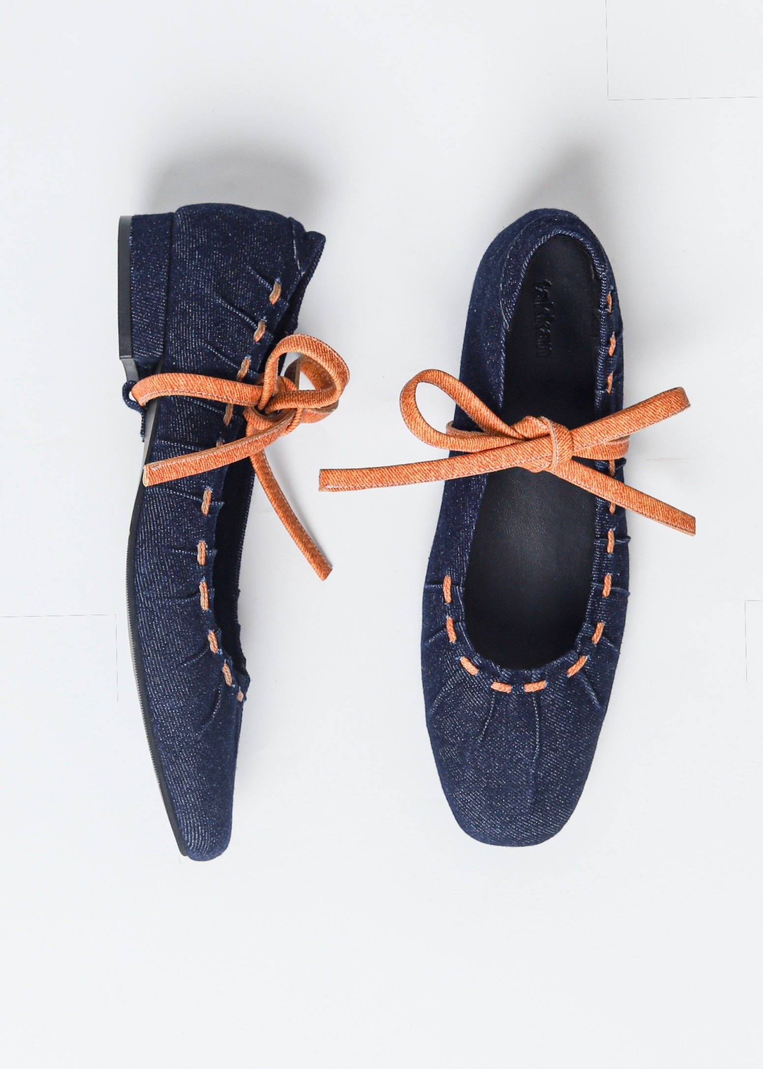 Jane Flats in Navy Orange Jeans