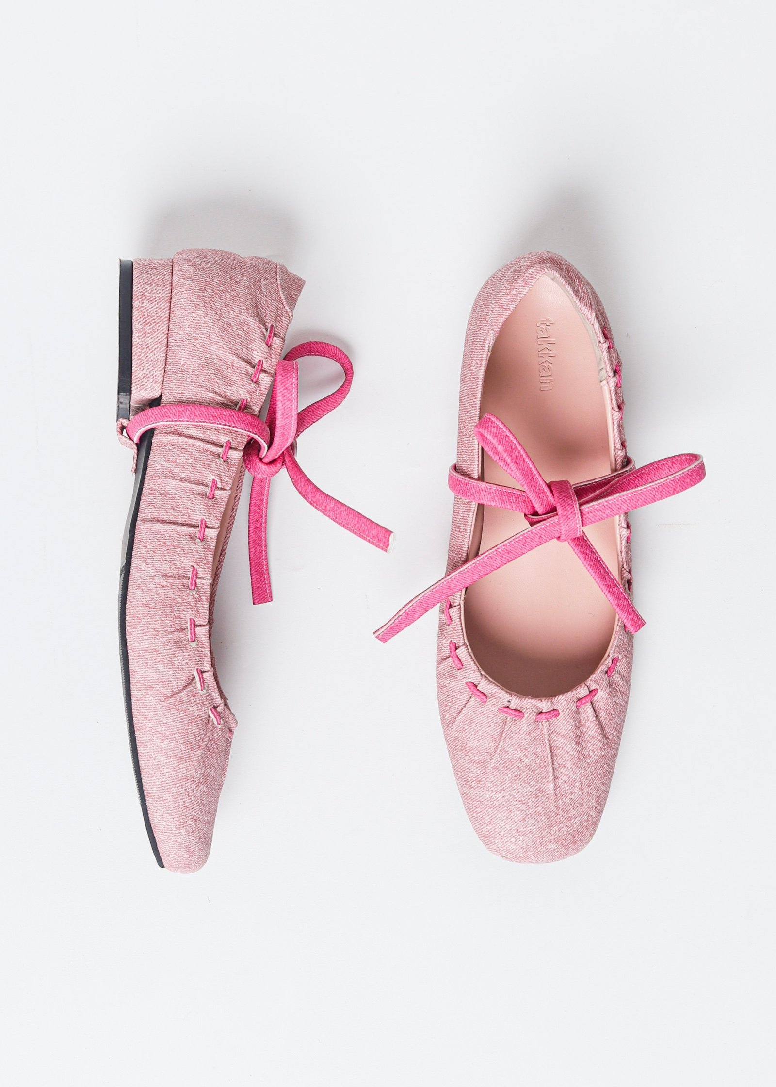Jane Flats in Pink Fuschia Jeans