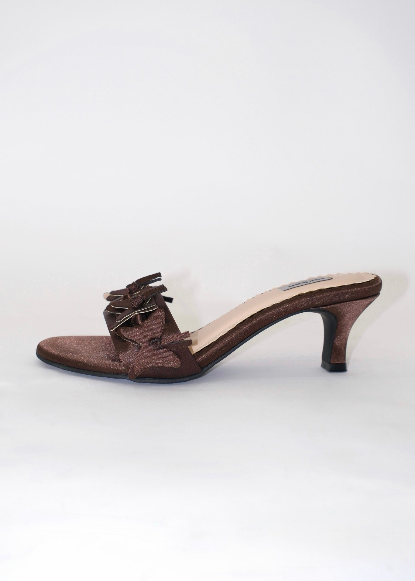 Kupu Heels in Coffee Satin